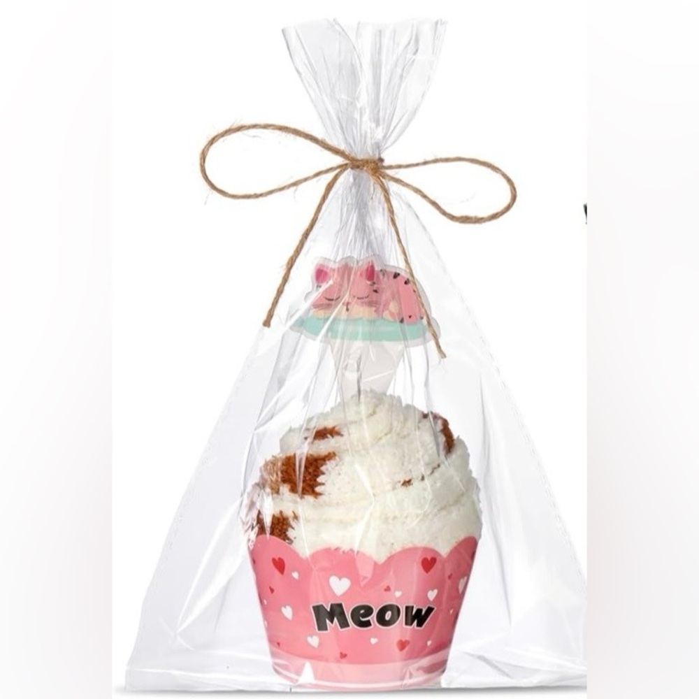 Surprise Meow Cupcake fuzzy socks
